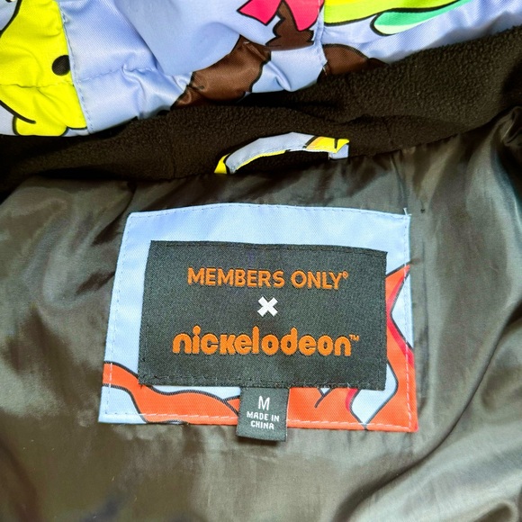 🔥 Members Only X Nickelodeon Rugrats Puffer Coat Jacket Men’s M Winter - Picture 5 of 8